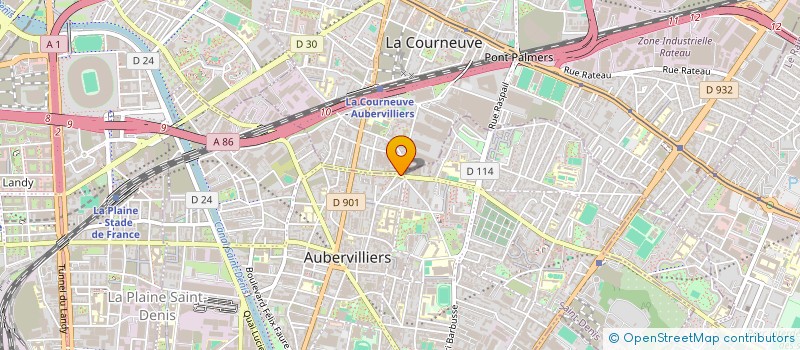 localisation de l'entreprise ESPOIR DE LA JEUNESSE D'AUBERVILLIERS  AUBERVILLIERS