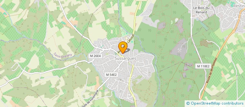 localisation de l'entreprise ESPOIR & ENTRAIDE  SUSSARGUES