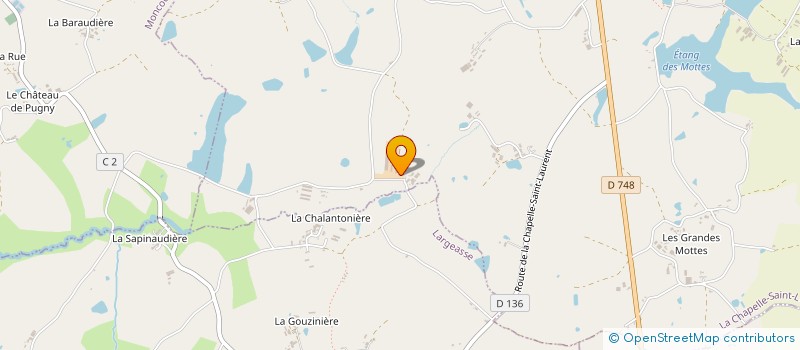 localisation de l'entreprise ESPOIR GYMNIQUE DE LARGEASSE  LA CHAPELLE-SAINT-LAURENT