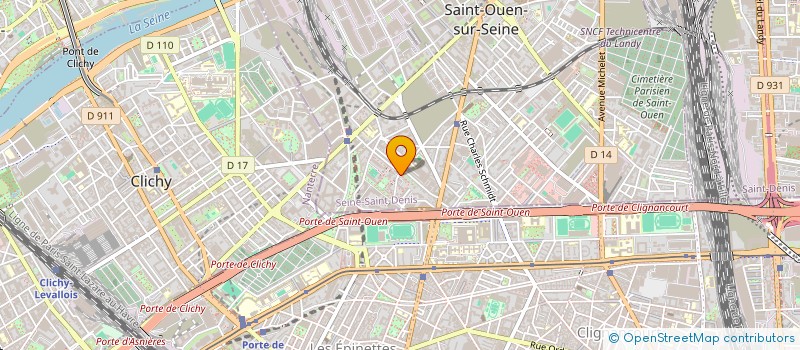 localisation de l'entreprise ESPOIR PLUS à SAINT-OUEN-SUR-SEINE