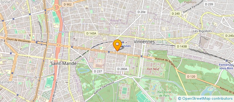 localisation de l'entreprise ESPOIR PLUS à VINCENNES