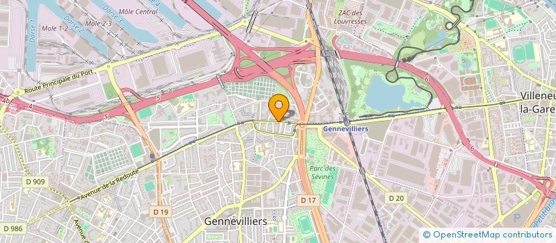 localisation de l'entreprise ESPOIR SANTE GENNEVILLIERS à GENNEVILLIERS