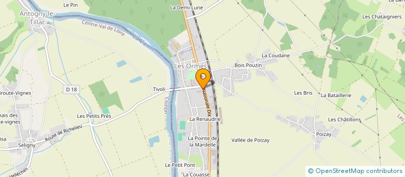 localisation de l'entreprise ESPOIR SPORTIF  DANGE-SAINT-ROMAIN