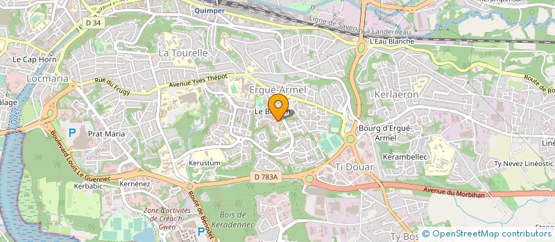 localisation de l'entreprise ESPOIRS DU BASKET QUIMPER CORNOUAILLE à QUIMPER