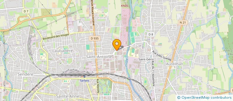 localisation de l'entreprise ESPORT  TARBES