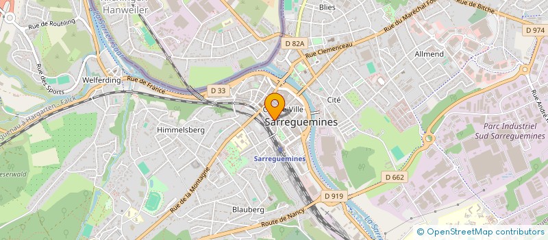 localisation de l'entreprise ESPRIT DE CREATION  SARREGUEMINES