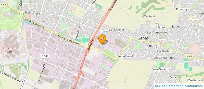 localisation de l'entreprise ESPRIT FAUBOURG  GENAS