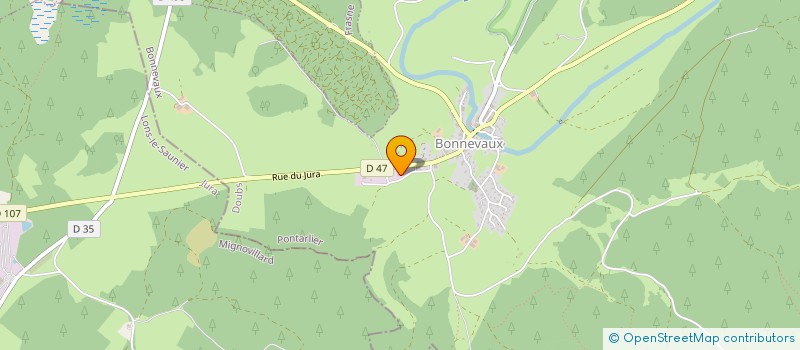 localisation de l'entreprise ESPRIT FORET  BONNEVAUX