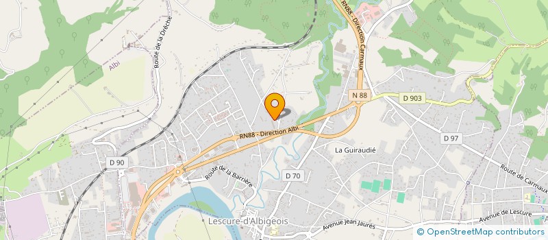 localisation de l'entreprise ESPRIT MOTOCULTURE  LESCURE-D'ALBIGEOIS