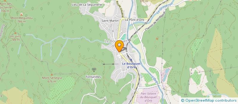 localisation de l'entreprise ESPRIT SOLIDAIRE 34  LE BOUSQUET-D'ORB