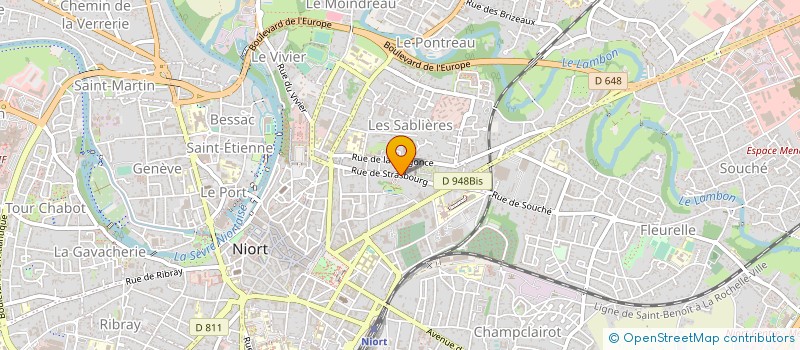 localisation de l'entreprise ESPRITS D'INTERIEURS  NIORT