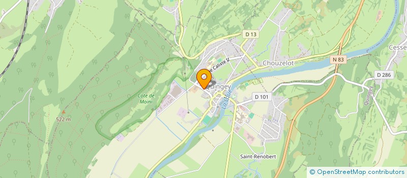 localisation de l'entreprise ESPUCHE 2  QUINGEY