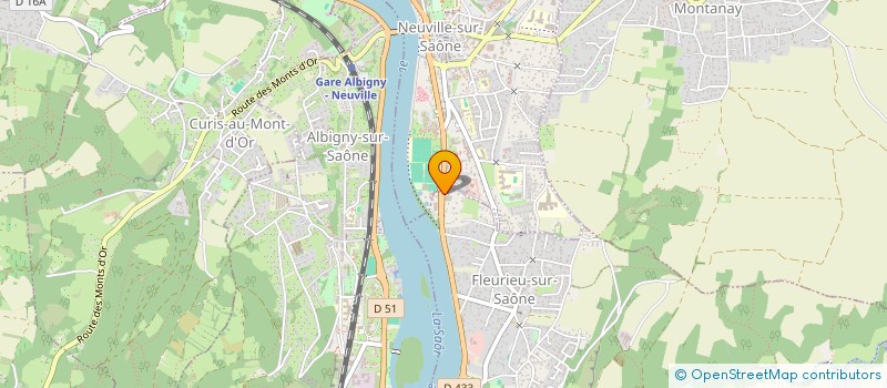 localisation de l'entreprise ESQUADS  NEUVILLE-SUR-SAONE