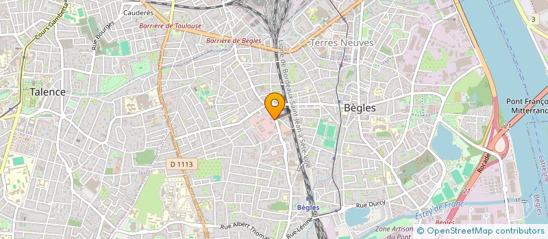 localisation de l'entreprise ESQUENNOY ENERGIES à BEGLES