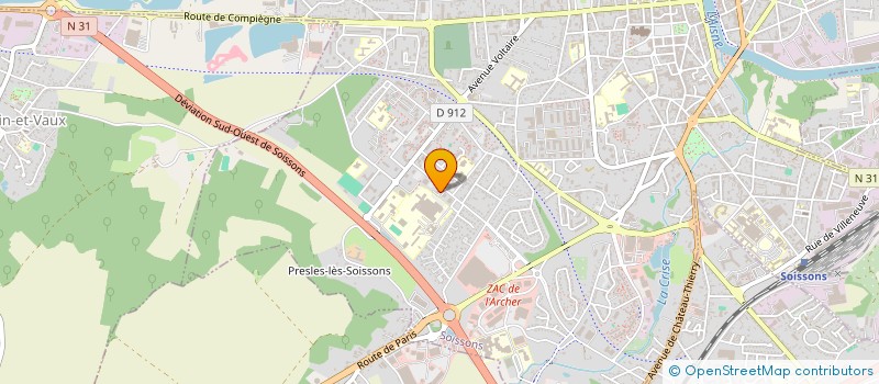 localisation de l'entreprise ESR à SOISSONS