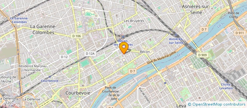 localisation de l'entreprise ESR SERVICES à COURBEVOIE