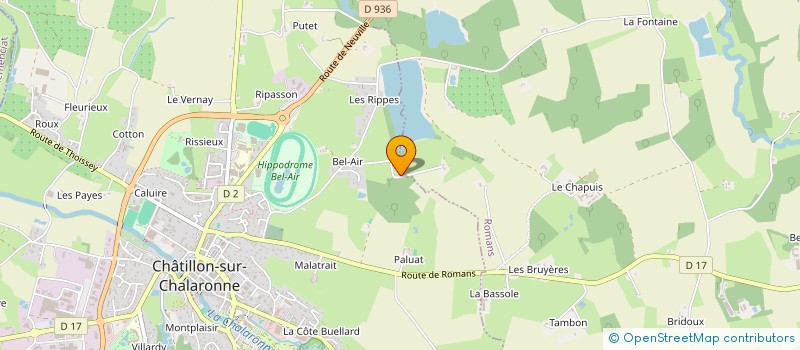 localisation de l'entreprise ESRO  ROMANS