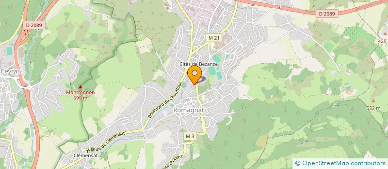 localisation de l'entreprise ESSA à ROMAGNAT