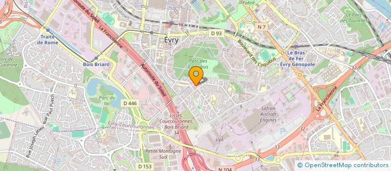 localisation de l'entreprise ESSAFA à EVRY-COURCOURONNES