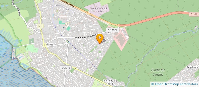 localisation de l'entreprise ESSAIM D'AVENIR à ARES