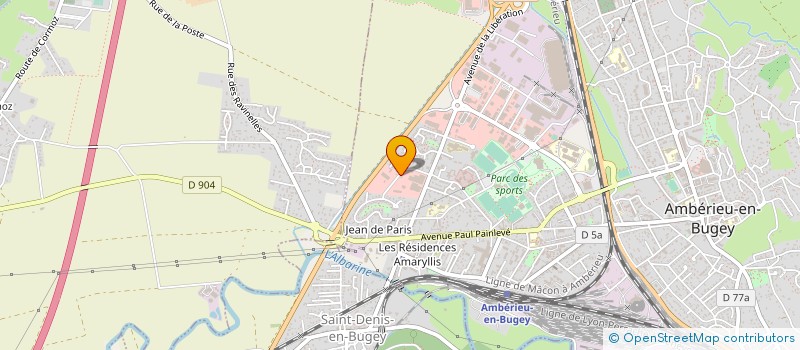 localisation de l'entreprise ESSAIS PLASTIC SERVICE  AMBERIEU-EN-BUGEY