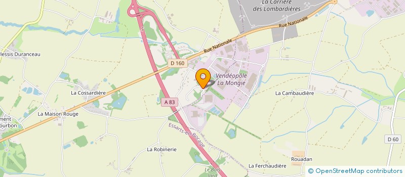 localisation de l'entreprise ESSARBOIS à ESSARTS-EN-BOCAGE