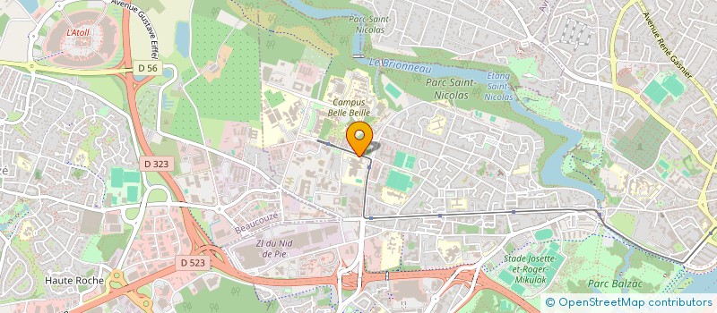 localisation de l'entreprise ESSCA à ANGERS