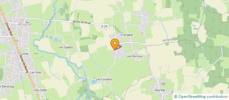 localisation de l'entreprise ESSELVEY CORP.  ATTIGNAT