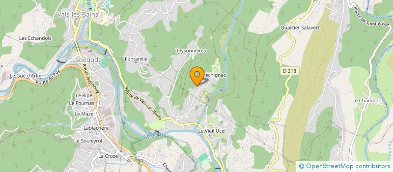 localisation de l'entreprise ESSEN'CIEL BIEN ETRE  AUBENAS