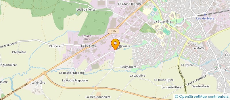 localisation de l'entreprise ESSENCY à LES HERBIERS