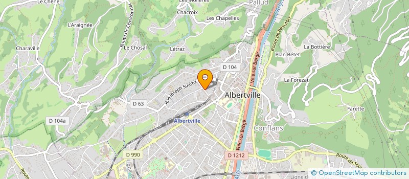 localisation de l'entreprise ESSENTIEL  ALBERTVILLE