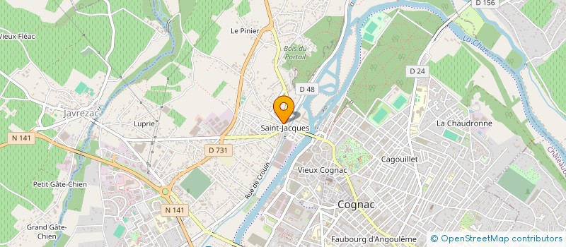 localisation de l'entreprise ESSENTIEL BIO à COGNAC