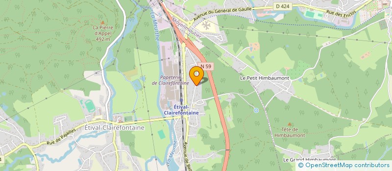 localisation de l'entreprise ESSENTIEL PUB  ETIVAL-CLAIREFONTAINE