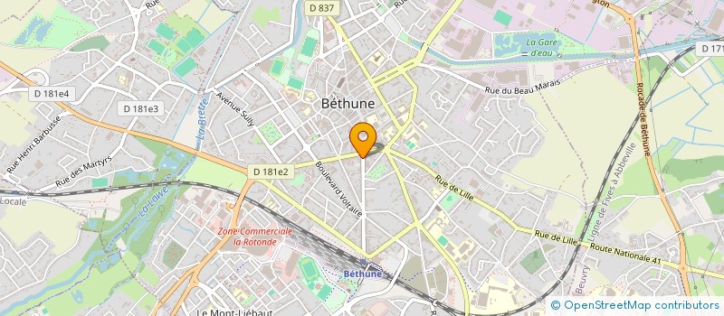 localisation de l'entreprise ESSENTIEL SPA ET BEAUTE à BETHUNE