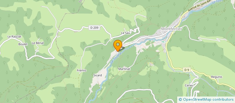 localisation de l'entreprise ESSENZIA à MONTFERRIER