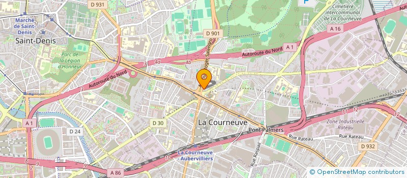 localisation de l'entreprise ESSI - ENTRAIDE & SOLIDARITE PAR LE SPORT INTERNATIONAL à LA COURNEUVE