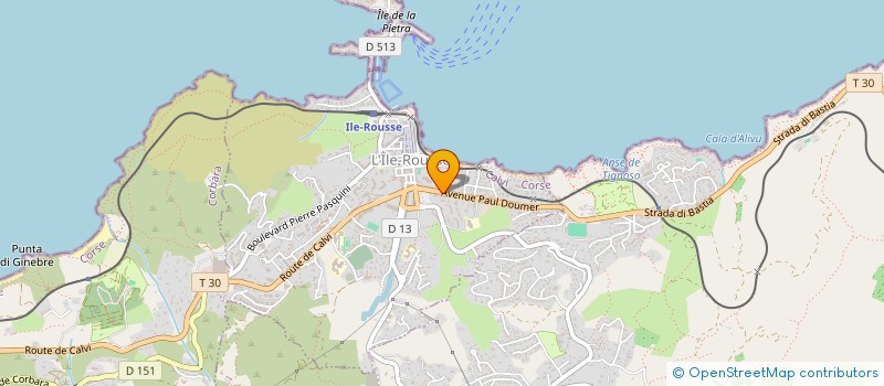 localisation de l'entreprise ESSO FALCONETTI à L'ILE-ROUSSE