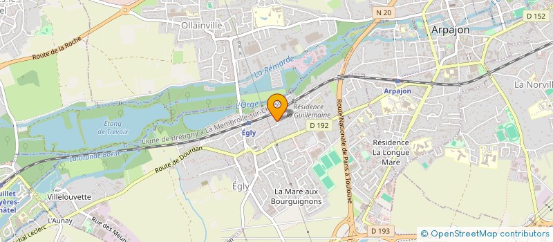 localisation de l'entreprise ESSONIENNE NOUVELLE DE PEINTURE à EGLY