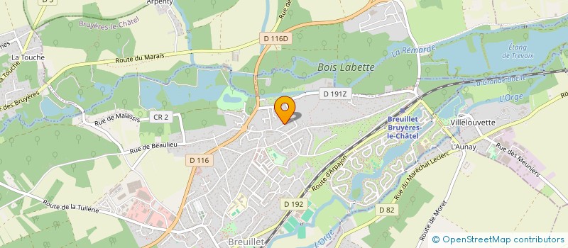 localisation de l'entreprise ESSONNE AQUATIQUE CLUB SECOURISME ET FORMATION  BREUILLET