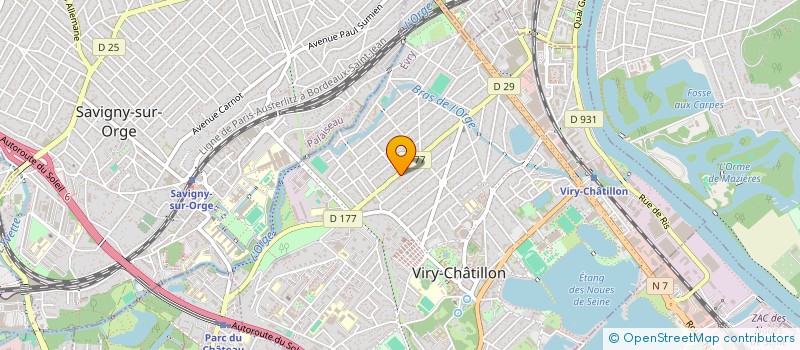 localisation de l'entreprise ESSONNE CARROSSERIE 770 à VIRY-CHATILLON
