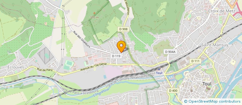 localisation de l'entreprise ESSOR  ECROUVES