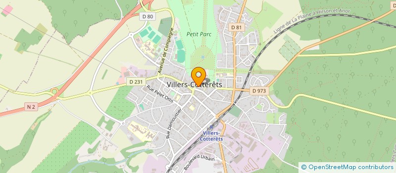 localisation de l'entreprise ESSOR COTTERESIEN COMMERCE ET ARTISANAT  VILLERS-COTTERETS