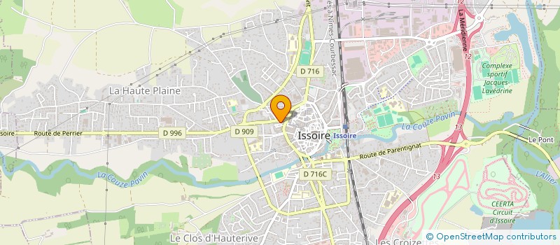 localisation de l'entreprise ESSOR DU PUY DE DOME  ISSOIRE