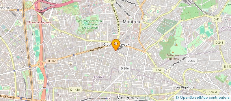 localisation de l'entreprise ESSOR ET ORGANISATION à MONTREUIL