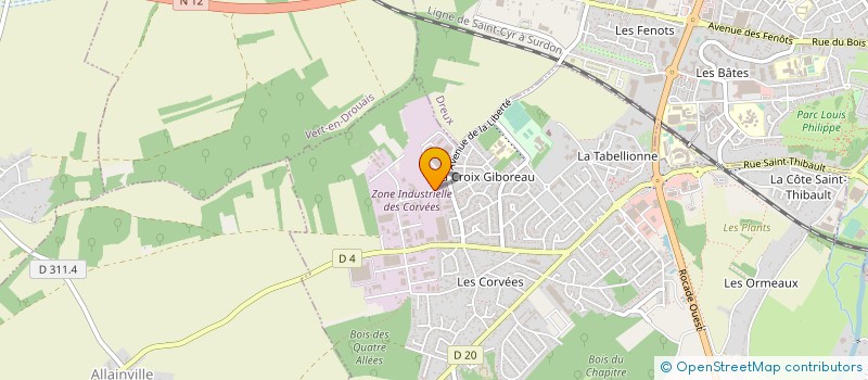 localisation de l'entreprise ESSOR FOURNIL à VERNOUILLET