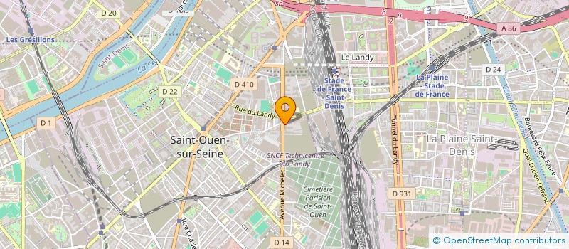 localisation de l'entreprise ESSOR MANAGEMENT à SAINT-OUEN-SUR-SEINE