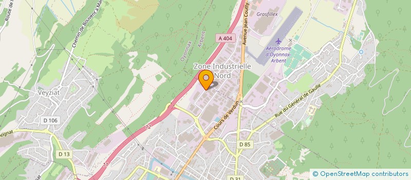 localisation de l'entreprise ESSY à OYONNAX