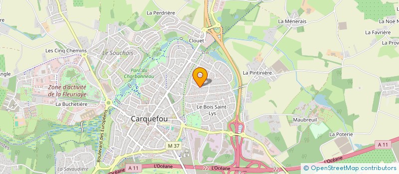 localisation de l'entreprise EST.63 à CARQUEFOU