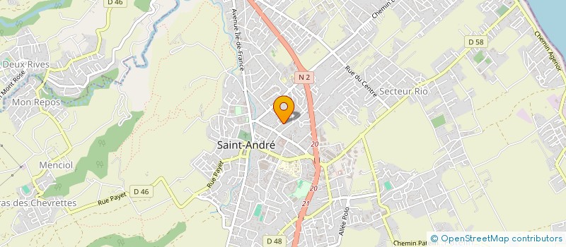 localisation de l'entreprise EST AUTO à SAINT-ANDRE