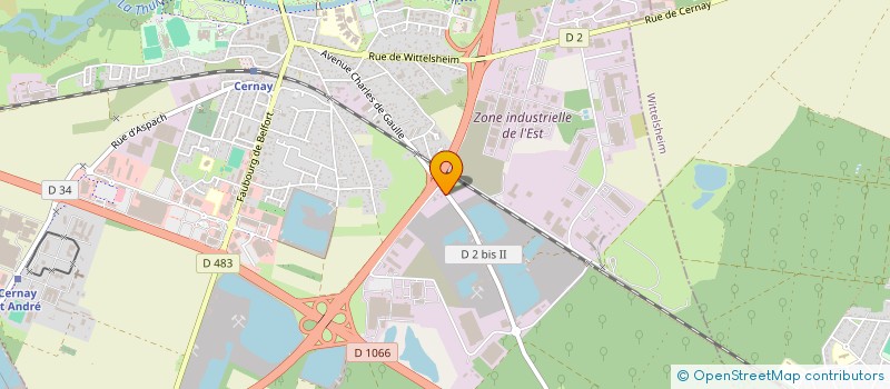 localisation de l'entreprise EST AUTO NEGOCE à CERNAY